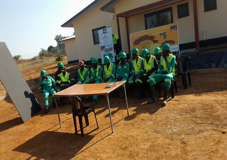 Built2CareZim's tweet photo. On 28th April, teams in Harare, Mataga and Runyararo celebrated World Safety Day, with a host of presentations delivered on the importance of PPE, construction legislation and site layout.

At the end of the day, workers took part in a safety quiz, with awards given to winners. https://t.co/I9KPNqkvPs