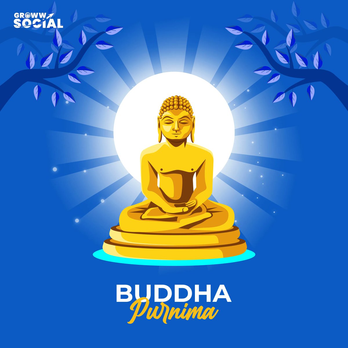 May the auspicious occasion of #BuddhaPurnima bring joyful and peaceful days into your lives!
.
.
#viralpost #viral #socialmediamarketing #growwsocial #marketing #creativespot #creativepost #digitalmarketing #marketingagency #groww #socialmedia #trending