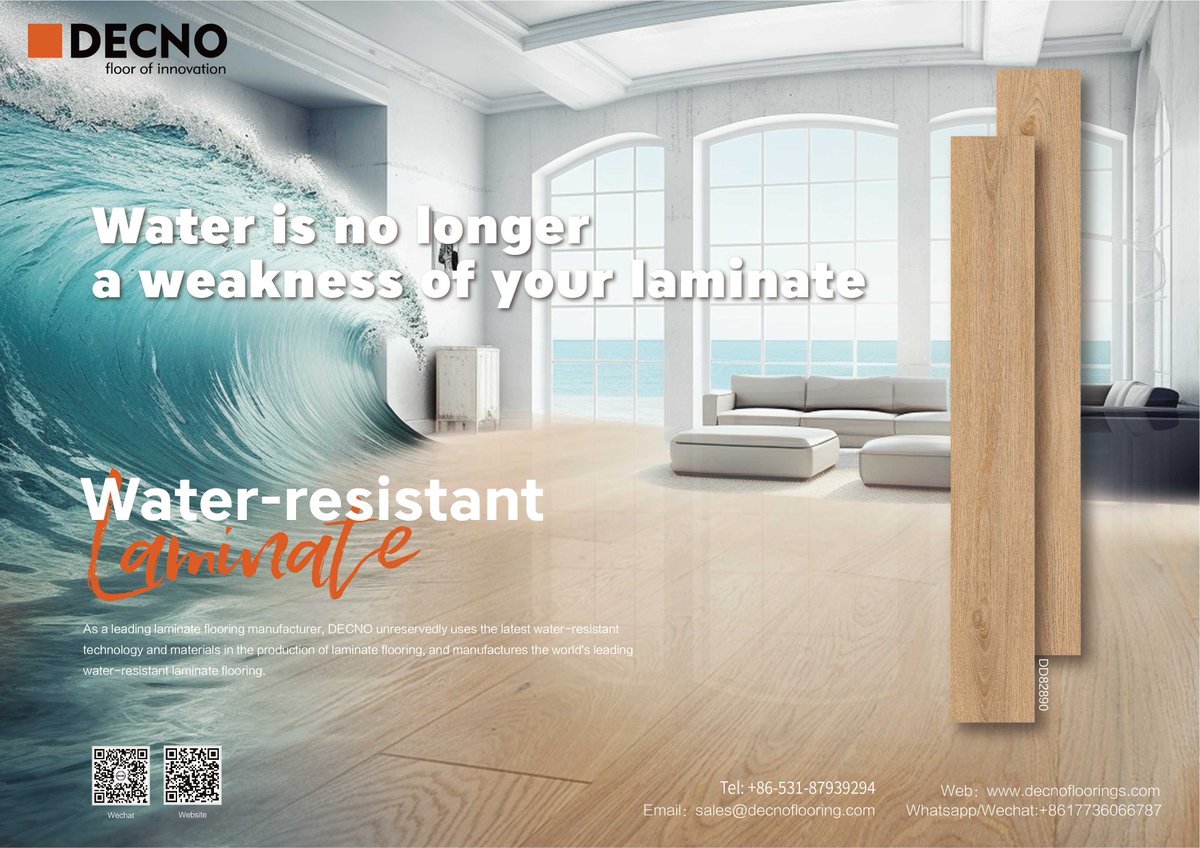 Flooring_SPC's tweet photo. #Water-resistant #Laminate Flooring.
Water is no longer a weakness of your laminate.
As a leading laminate flooring #manufacturer, leading water-resistant laminate flooring.
Whatsapp/Wechat: +86 17736066787
E-mail: sales@decnoflooring.com
Website: https://t.co/Di8uNxCuM1 https://t.co/I9nbyv2wHR