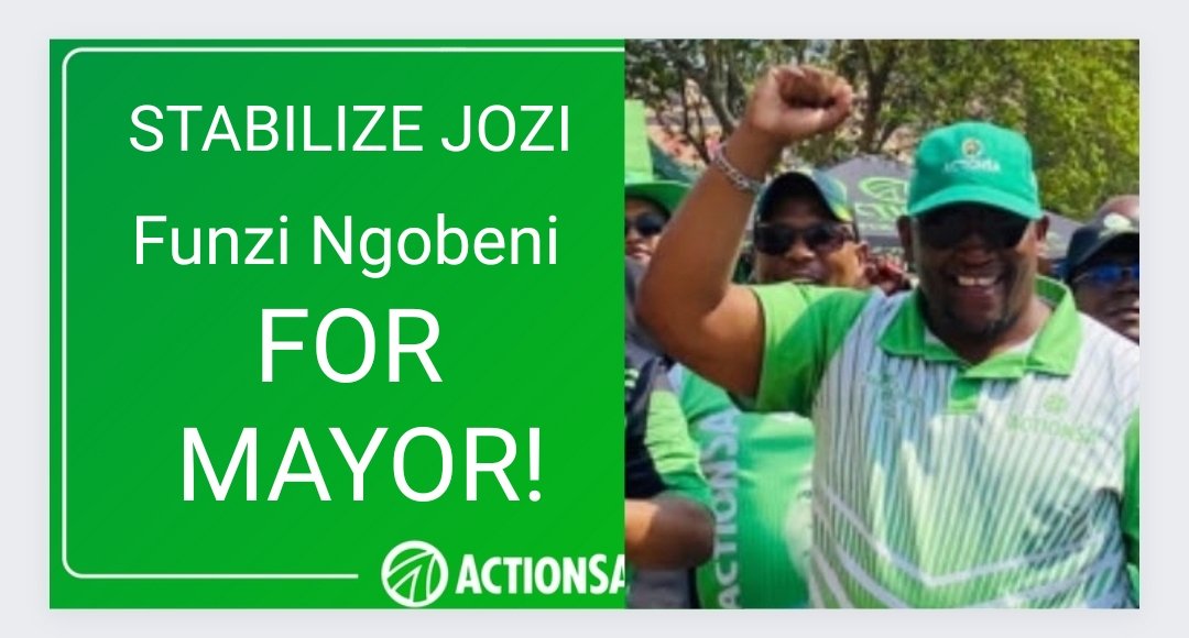 BennettSoka's tweet photo. People's Mayor in good standing
#Funzi Ngobeni for Mayor
#ActionSA https://t.co/ZCpPmV4SEf