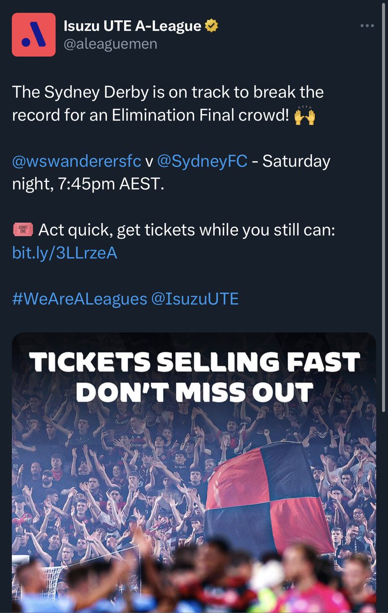 drt155's tweet image. Thank you for ensuring #DestinationNSW is a success. The entire purpose was to attract tourists to NSW, but because that hasn’t gone down well, a big thanks to all the @sydneyfc &amp;amp; @wswanderersfc fans for ensuring the APLs decisions are somewhat still justified! 

#WeAreALeagues