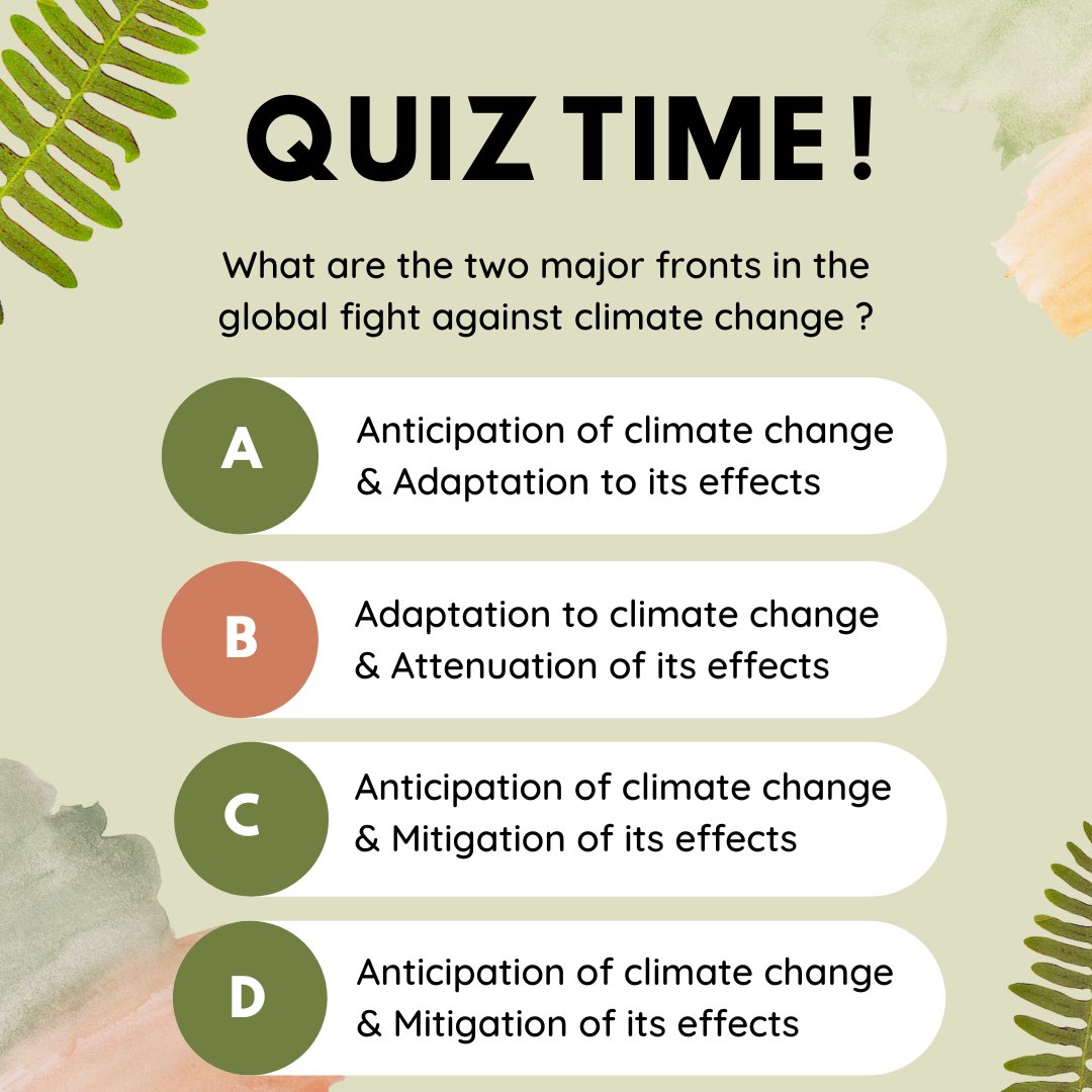 Happy Climate Challenge Day! Are you ready to put your climate knowledge to the test? Today's question is all about tackling climate change. Let's see how smart you really are! #ClimateAction #climatechange #smallchangesbigimpact