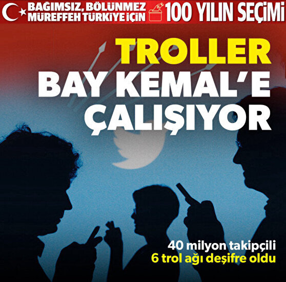#KemalinTrolOrdusu
CHP'nin; 
- sürekli Kürt halkını hedef alan, 
- karamsarlık pompalayan, 
- mülteci düşmanlığını körükleyen ve
sahte içerikler üreten, 40 milyon takipçili 121 sahte hesaptan oluşan 6 trol ağı daha deşifre oldu.