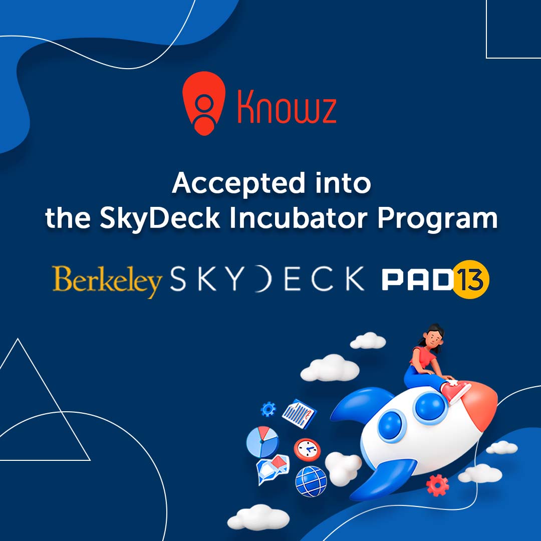 Exciting news! Knowz has been accepted to Berkeley SkyDeck's Pad-13 accelerator program for Batch 16! 

Thank you, Berkeley SkyDeck team! #Knowz #BerkeleySkyDeck #pad13 #startupaccelerator #visionaries #impacttheworld