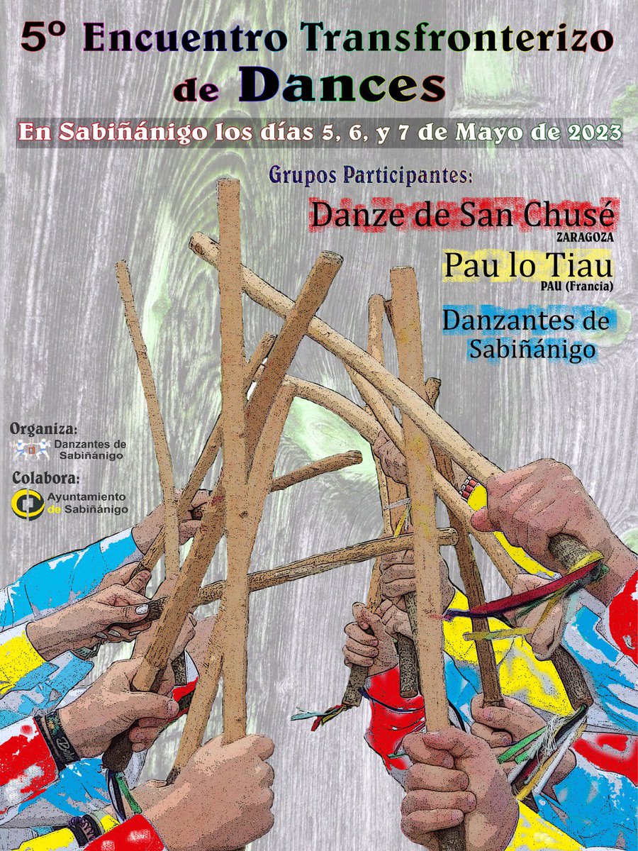 Este próximo fin de semana estaremos participando en el 𝟱º 𝗘𝗻𝗰𝘂𝗲𝗻𝘁𝗿𝗼 𝗧𝗿𝗮𝗻𝘀𝗳𝗿𝗼𝗻𝘁𝗲𝗿𝗶𝘇𝗼 𝗱𝗲 𝗗𝗮𝗻𝗰𝗲𝘀 junto con los Danzantes de Sabiñánigo y el Pau Lo Tiau

¡Con muchas ganas de disfrutar de estos tres intensos dias repletos de talleres!