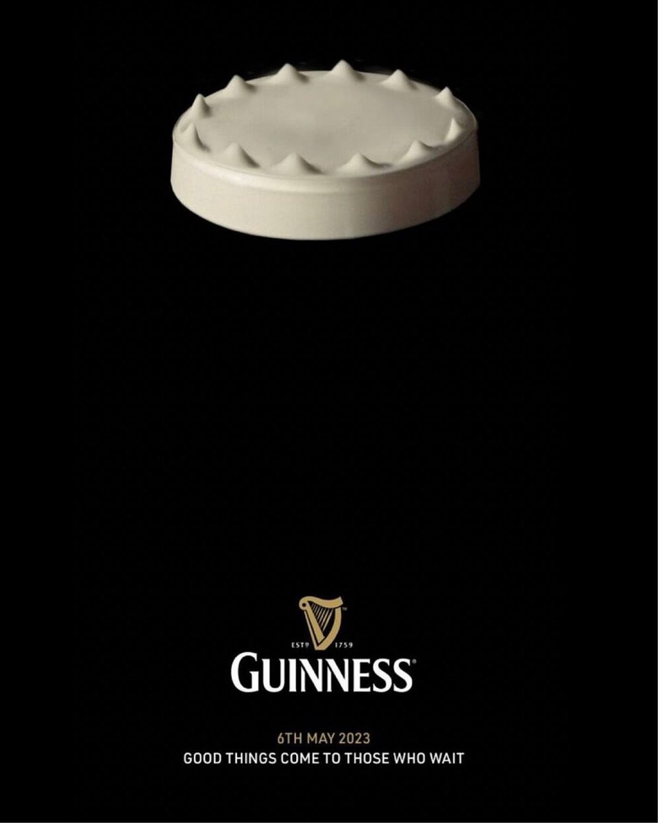 Well that does it, @GuinnessGB  gets our vote for the most imaginative Coronation-related idea we've seen.

Bravo Guinness, Bravo!

This is a perfect example of how to harness your brand messaging.

#Guinness #CreativeMarketing #BrandConsistency #BrandPlay #CreativeDirection
