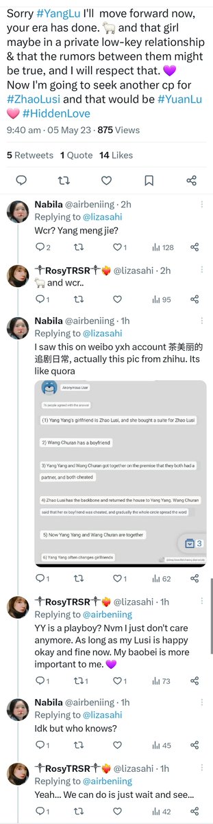 its better to say u have a new ship than taking 🐑's name, esply screenshots from yxh makes me sick. if u want, my fandom can provide more ss from yxh to leave ur fandom as well 🫴

yet another day ppl prove me c-ymls are right.