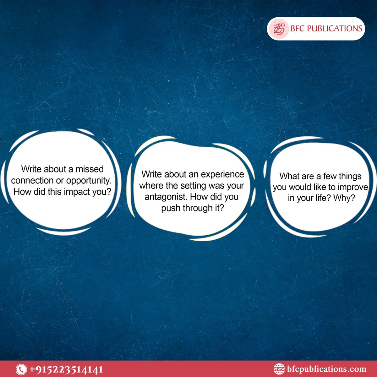 BfcPublications's tweet photo. Every life has a story. Don't let your experiences go untold. Share your unique journey with us today and inspire others.
.
.
📞- +91-522-3514141
✉️- support@bfcpublications.com
🌐- https://t.co/VnbHhtqAPD
#nonfiction #nonfictionbooks #nonfictionwriting #nonfictionwritingtips https://t.co/ETt6ucUfvC