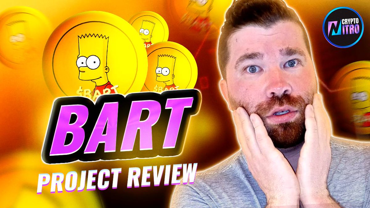 Exciting news for the $BART community! We just received another amazing review from Crypto Nitro, a verified and reputable influencer on YouTube in the crypto space. Thank you for your support and for recognizing the potential of our project! #BART #CryptoNitro #YoutubeInfluencer