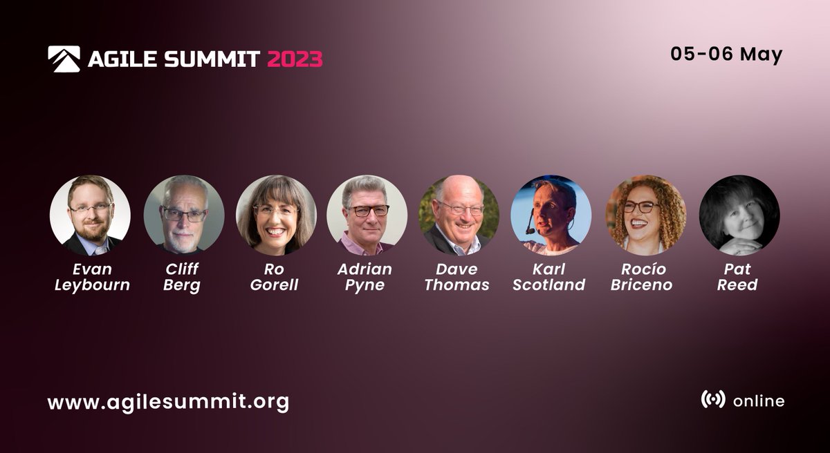 agile_summit's tweet photo. Only a few hours left to envision continuous transformation with an line up of speakers at Agile Summit 2023. Looking forward to hear from Evan Leybourn, Cliff Berg, Ro Gorell, Adrian Pyne, Dave Thomas, Karl Scotland, Rocío Briceño, and Pat Reed.
https://t.co/hrsY2iL9C6 https://t.co/mxVlShPy05