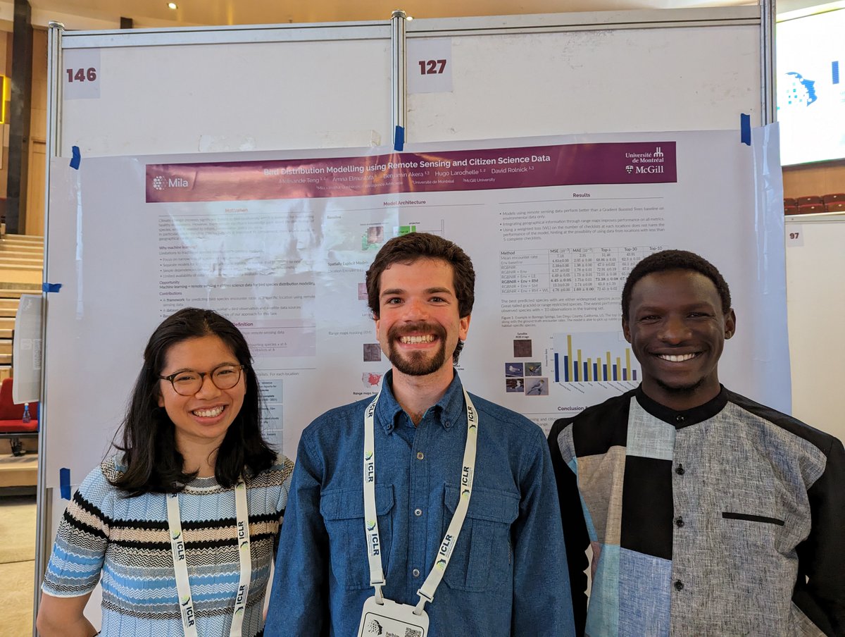 Mélisande Teng (@melisandeteng) on Twitter photo We won the best paper award for the #ICLR2023 <a href="/ClimateChangeAI/">Climate Change AI</a> workshop with Amna Elmustafa, <a href="/BenjaminAkera/">Akera</a>, <a href="/hugo_larochelle/">Hugo Larochelle</a> and <a href="/david_rolnick/">David Rolnick</a> !
My last tweet was a year ago, and it seems the salmon has found its way somehow! We won the best paper award for the #ICLR2023 <a href="/ClimateChangeAI/">Climate Change AI</a> workshop with Amna Elmustafa, <a href="/BenjaminAkera/">Akera</a>, <a href="/hugo_larochelle/">Hugo Larochelle</a> and <a href="/david_rolnick/">David Rolnick</a> !
My last tweet was a year ago, and it seems the salmon has found its way somehow!