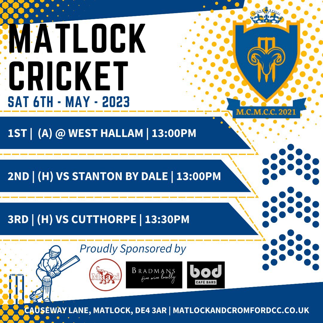 Matlock and Cromford Meadows CC tweet media