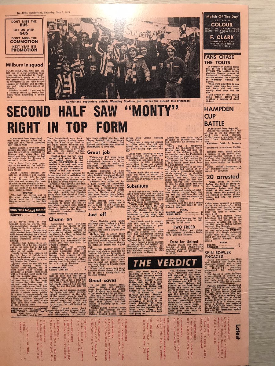 50 years ago today and the #memories are as fresh as if it was yesterday <a href="/SunderlandAFC/">Sunderland AFC</a> <a href="/SunderlandEcho/">Sunderland Echo</a> Traveled overnight by bus to #London with the girl who gave me her #FACupFinal ticket &amp; yes, I married her #alovesupreme