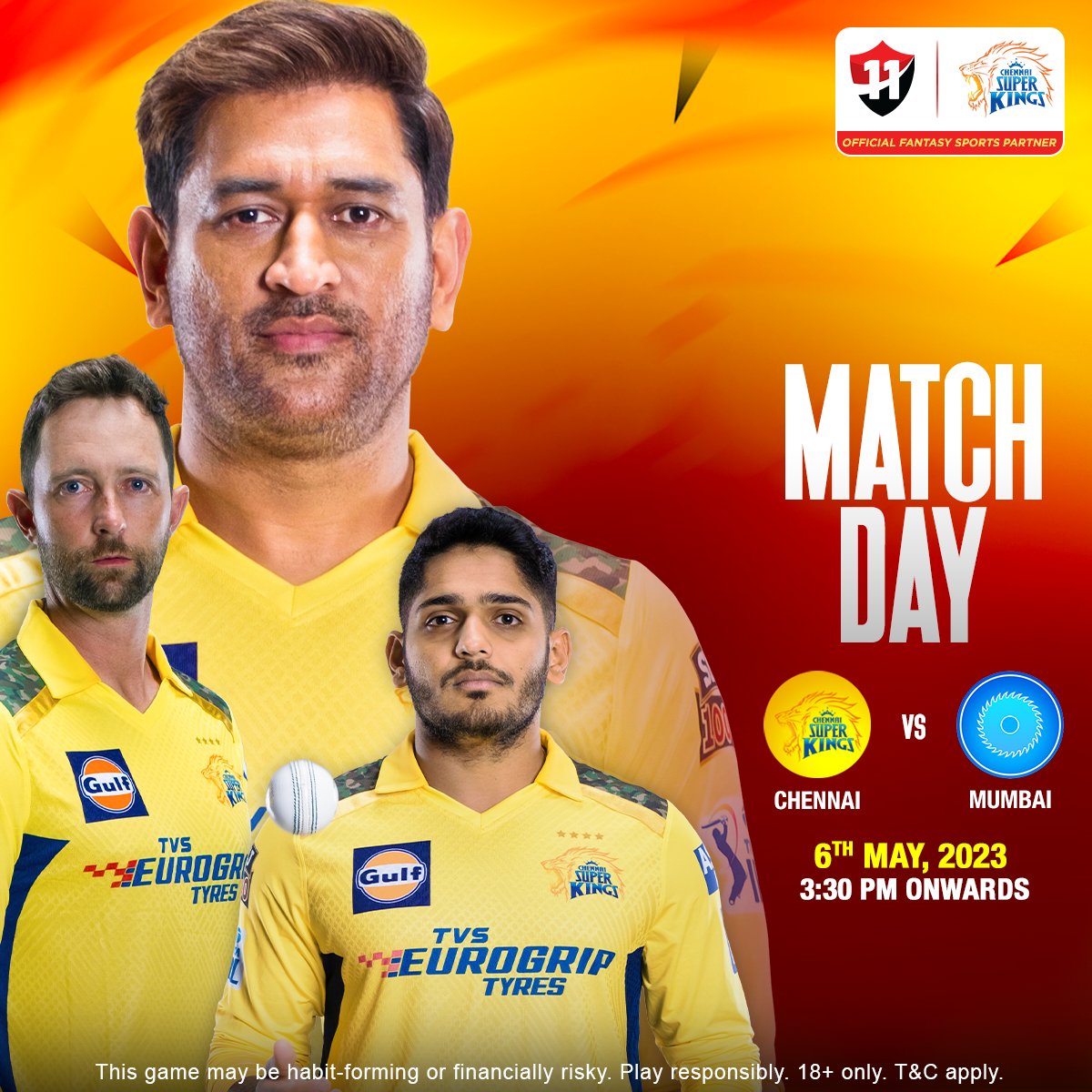 Vision11ofc's tweet photo. It's Round 2️⃣ of the 𝙀𝙡 𝘾𝙡𝙖𝙨𝙞𝙘𝙤 💛🤝💙

Pick your 1️⃣1️⃣ on the Official Vision11 app now 📲

#Vision11 #ChennaiSuperKings #CSK #CSKvMI https://t.co/mOTjquYpGL