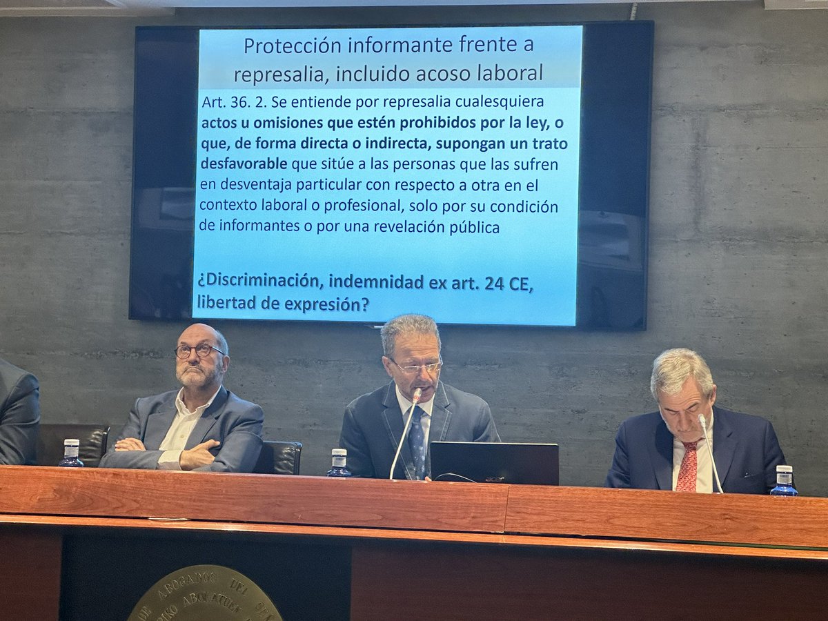 gcanavate's tweet photo. La protección del ‘chivato’ o denunciante es la principal Garantia que busca la Ley 2/2023 o #whistleblowing @PrevencionOTP https://t.co/ixbO13CWVc