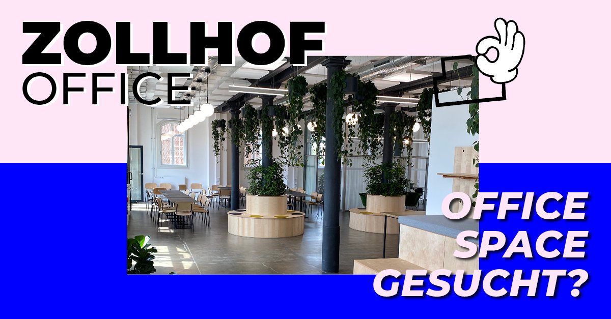 📣 Du suchst Office Space für dich und dein Startup in der Metropolregion Nürnberg? Im ZOLLHOF HQ ist Platz für Dich, Dein Team und Eure Ideen. 

📩 Sende  eine kurze E-Mail an unseren Office Lead Tamara Melsheimer via tm@zollhof.de. Für mehr Infos 👉zollhof.de/office