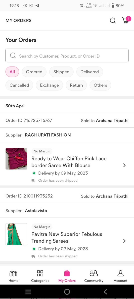 Ayushi2800's tweet image. #Meesho fraud fraud !! Meesho has started frauding people through providing their customer&apos;s order details including personal details with their delivery their delivery agents. Don&apos;t ever trust meesho. I just wasted my money. #jagograhakjago