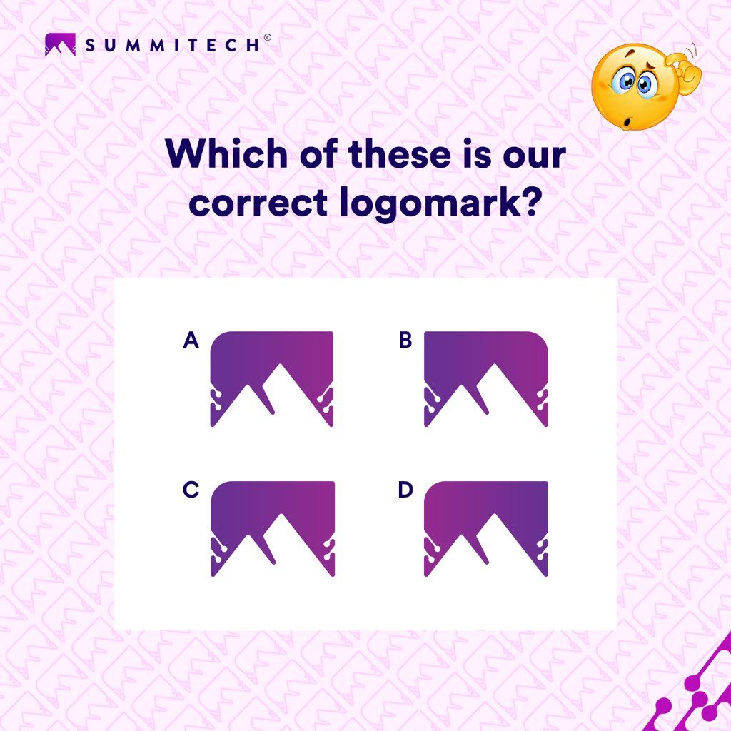 How well do you know Summitech?

Let's have your answers in the comment section.

#questiontime #correctlogo #commentyouranswer #ftgif #friday #summitech