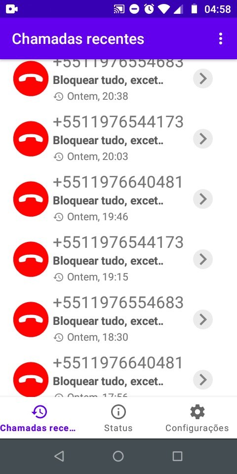 AutoraRoza's tweet photo. Essas foram as ligações só dá noite! Adivinhem de qual empresa de operadora? Isso porque a @ClaroBrasil já bloqueou as ligações de marketing, então todas são de cobranças. 
O app identifica os números de telefone por trás do 0300. https://t.co/KGIwUXPx9Z