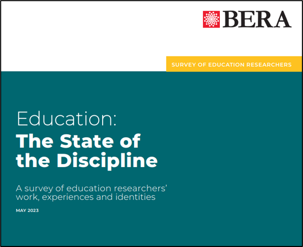 ➡️💻RELEASED TODAY: BERA State of the Discipline survey report. Find out about working conditions, experiences, and research of education researchers in UK HE. Report here: bera.ac.uk/publication/ed…