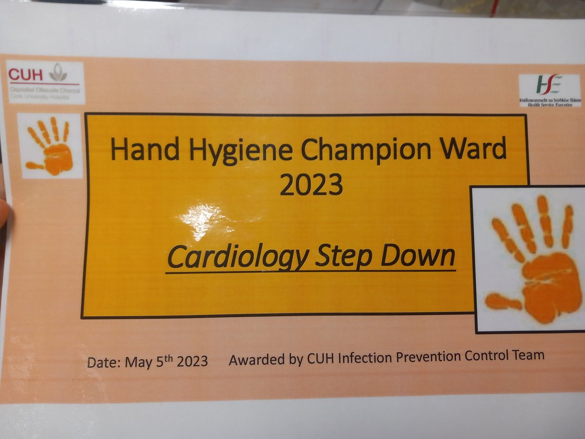 CrudgeC's tweet photo. Happy world Hand Hygiene Day!! Congratulations to our Cardiology Step Down Ward who won this year's Hand Hygiene Champion ward award. https://t.co/P0OTalAnBi