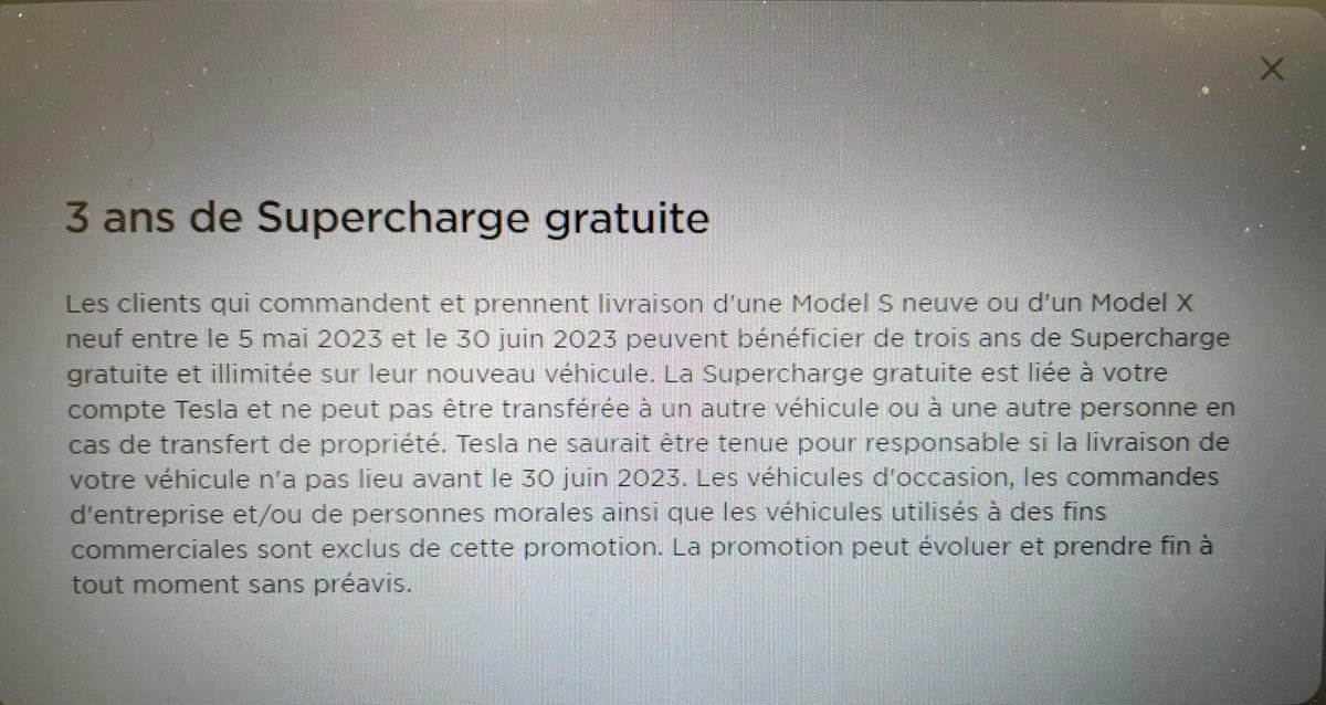 FrancElectrique's tweet photo. 🚨 3 ans de SUPERCHARGER GRATUITS sur MODEL S et MODEL X https://t.co/kdKDBXGmNW