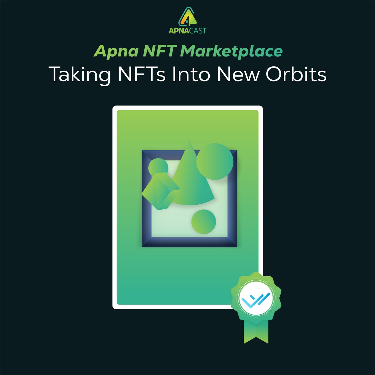 apnacast's tweet photo. Step into a world of limitless creativity and possibilities with Apna NFT Marketplace - where art, innovation, and technology collide to take NFTs into new orbits.

#apnanftmarketplace #apnatoken #NFTcommunity #Art #digitalart #crypto #cryptoart https://t.co/WU0uhY1uu4