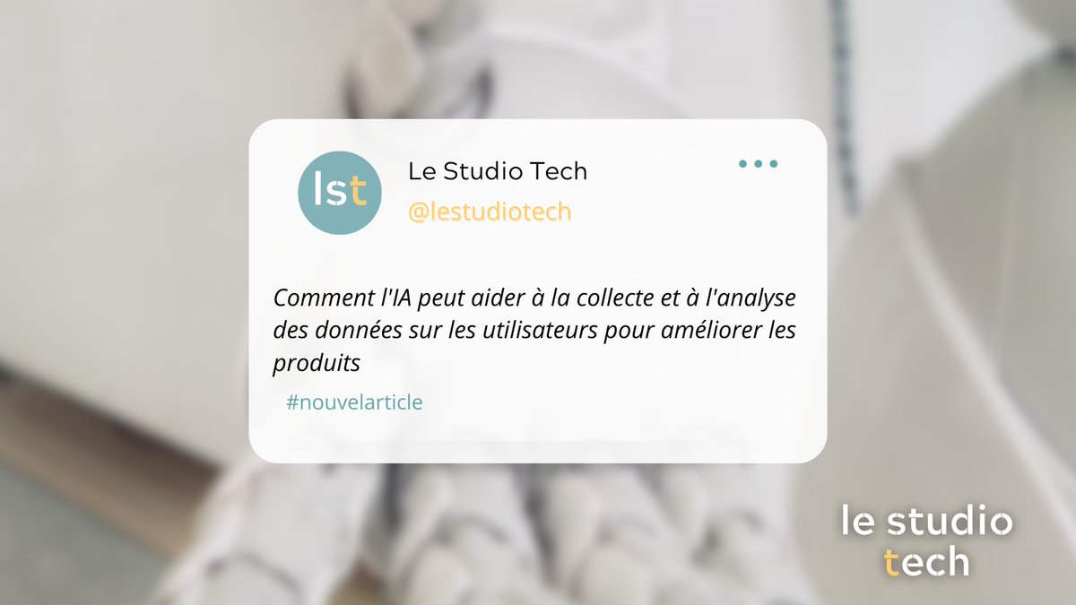 lestudiotech's tweet photo. Comment l'IA peut aider à la collecte et à l'analyse des données sur les utilisateurs pour améliorer les produits

#IntelligenceArtificielle #ProductManagement #Certification #ChatGPT

Article complet disponible sur le site du Studio Tech : https://t.co/0ut4YPx7jE https://t.co/6g2KfAAIOt