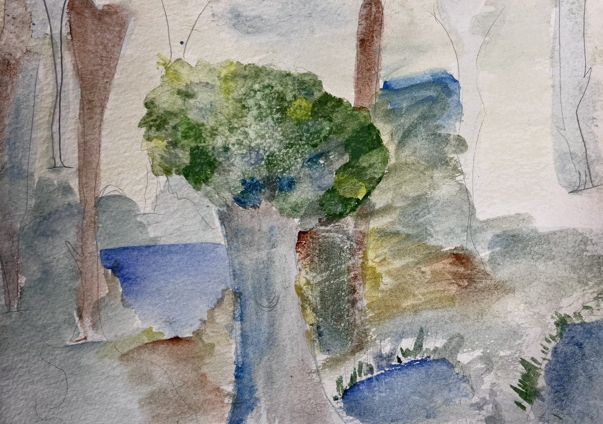 lgartworkshops's tweet photo. Year 6 watercolour landscapes from plein air sketching @eastbierleyPS Not easy! These pupils did brilliantly for their first time working in this way, and learned about complementary colours too. #artistinresidence #watercolourpainting #pleinairsketching #complementarycolours https://t.co/EHIkKBHpZ0