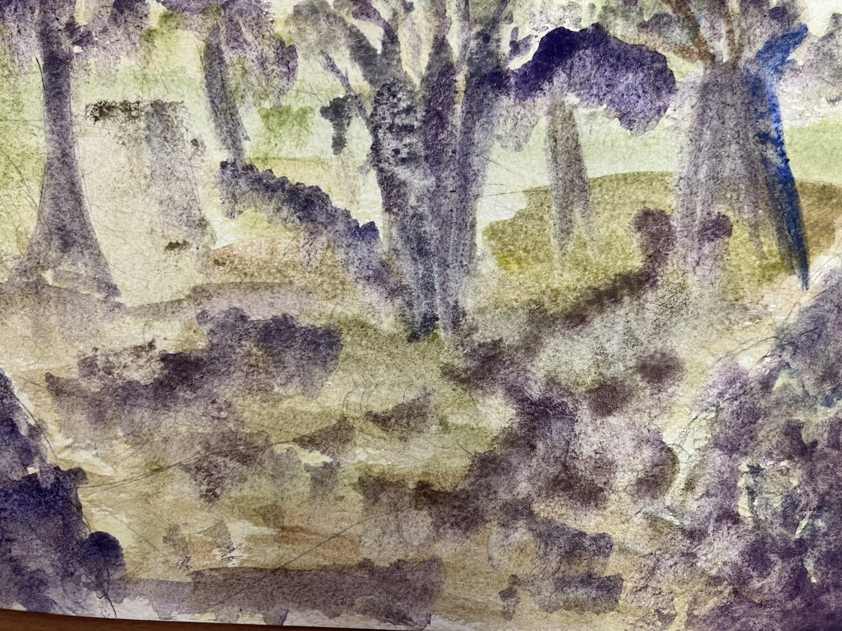 lgartworkshops's tweet photo. Year 6 watercolour landscapes from plein air sketching @eastbierleyPS Not easy! These pupils did brilliantly for their first time working in this way, and learned about complementary colours too. #artistinresidence #watercolourpainting #pleinairsketching #complementarycolours https://t.co/EHIkKBHpZ0