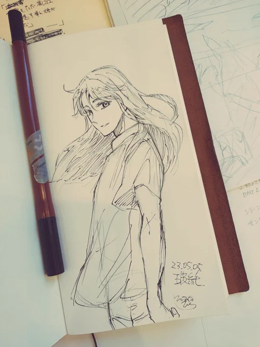 コミティア帰りにネームしてたよ。これは息抜きの