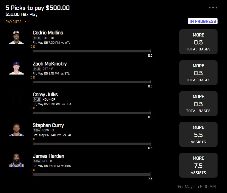 MathWinsBets's tweet image. Lots of value on PrizePicks this morning. Locking these two 5 pick in!! #MathWins