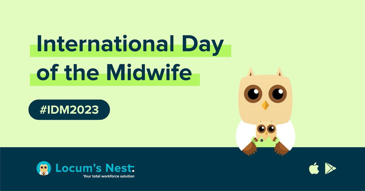 LocumsNest's tweet photo. Happy #InternationalDayOfTheMidwife! Today we celebrate midwives' contribution to excellent care for women &amp; families. Our thanks to #Midwives, #MaternitySupportWorkers &amp; #StudentMidwives worldwide. Let's celebrate together! 💙 Learn more ➡️ https://t.co/tPUfgaZrUU #IDM2023 https://t.co/CC2UrhFpT3