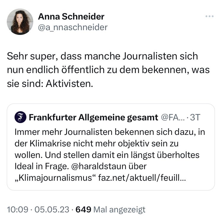 EberleSebastian's tweet photo. Eine Aktivistin spöttelt über Aktivisten. https://t.co/MXdT3xV7Nk