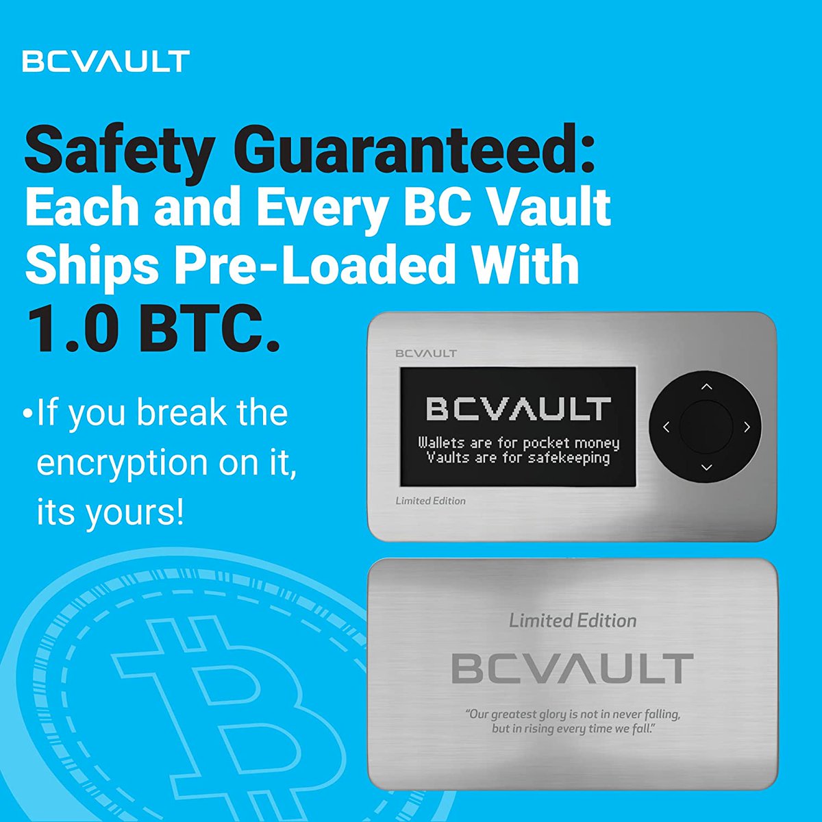 BC Vault Crypto Hardware Wallet on Twitter "You have the right to OWN