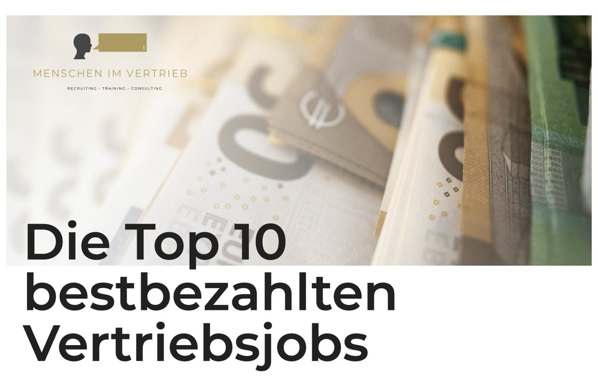 TopVertrieb's tweet photo. Was kannst Du im #Vertrieb verdienen?
Hier gibt´s Antworten!

#sales #verkauf #gehalt #einkommen #verdienst #erfolg #beruf #job #menschenimvertrieb

https://t.co/87g8wtuDbg https://t.co/QxVM7kYCKn