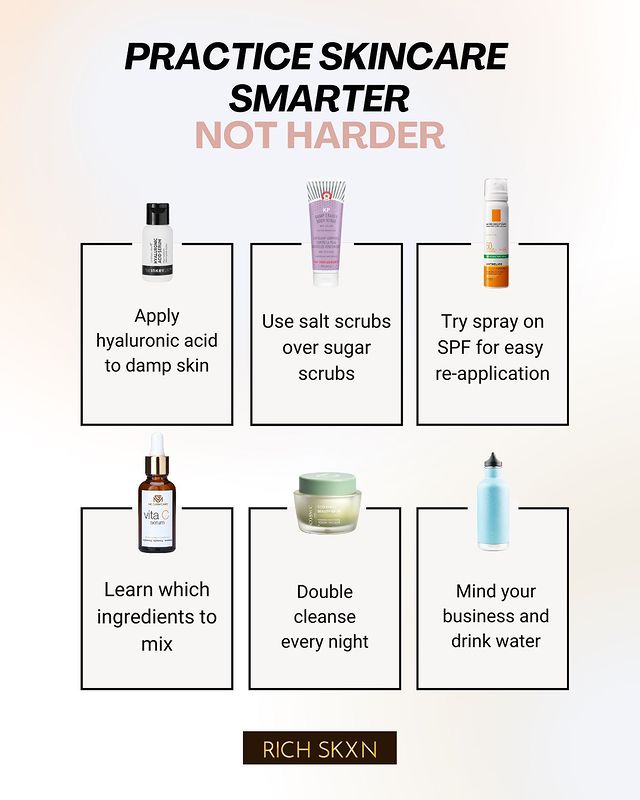 richskxn's tweet photo. Some of the easiest skincare habits to implement for better skin! #skincaretips https://t.co/qEdCqW0IKj