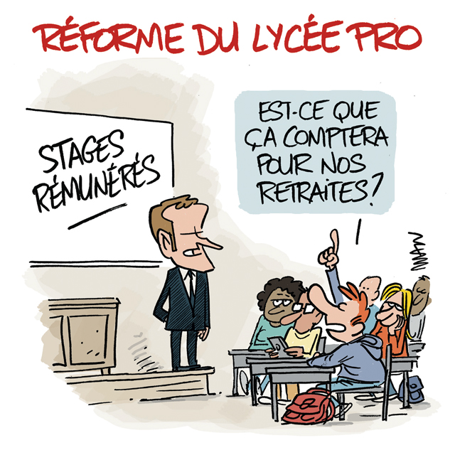 #LyceeProfessionnel #LyceePro #ReformeDesRetraites #Macron #DessinDePresse @Midilibre