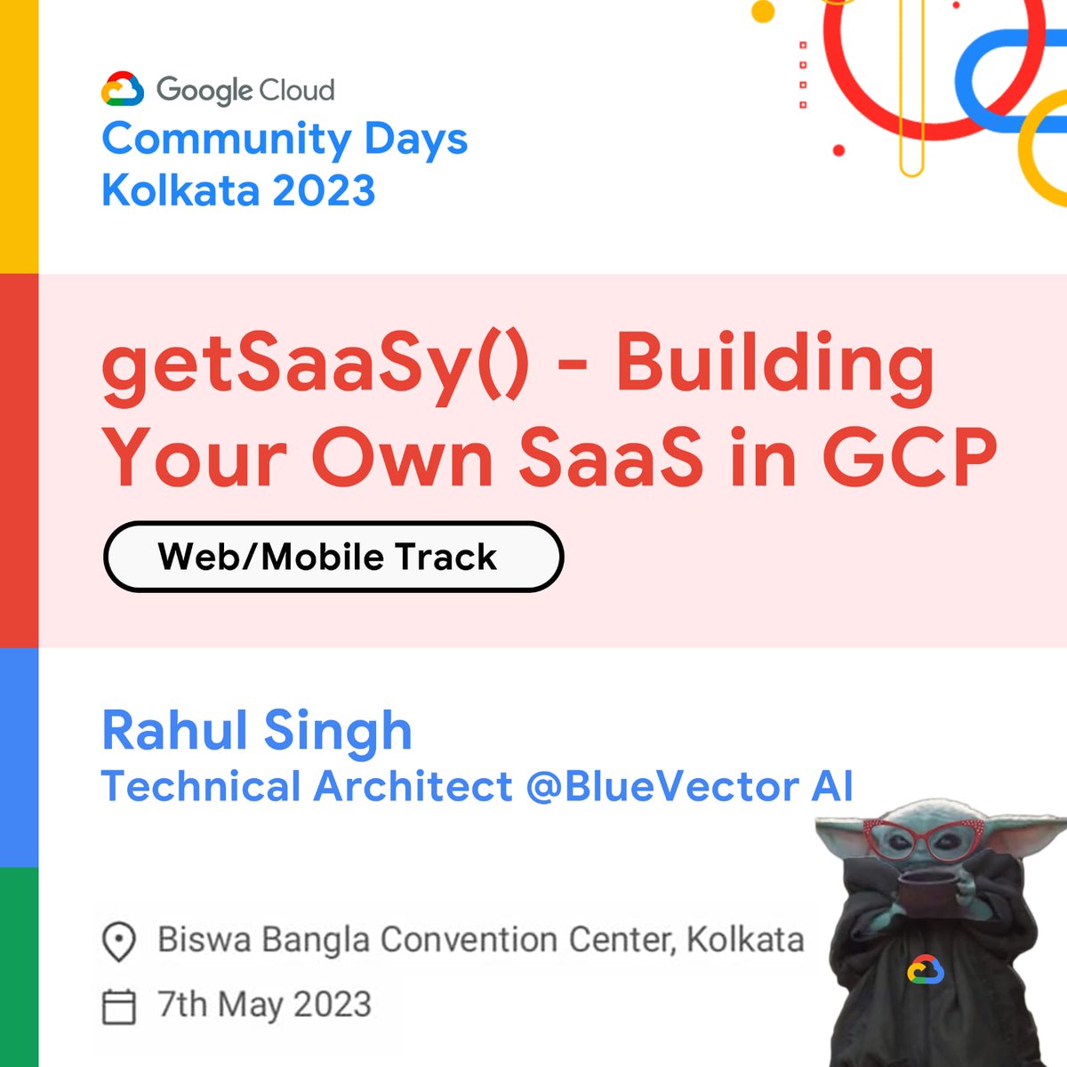 GDG Cloud Kolkata (@gdgcloudkol) on Twitter photo Learn and unleash your knowledge about Build your own SaaS with GCP with <a href="/the_thappy/">Rahul Singh</a> , technical architect @ BlueVectorAI. Join us on May 7 at largest developer conference of India, GCCDKol'23✨!
#GCCDKol #GCCDKol23 #Kolkata10000 Learn and unleash your knowledge about Build your own SaaS with GCP with <a href="/the_thappy/">Rahul Singh</a> , technical architect @ BlueVectorAI. Join us on May 7 at largest developer conference of India, GCCDKol'23✨!
#GCCDKol #GCCDKol23 #Kolkata10000