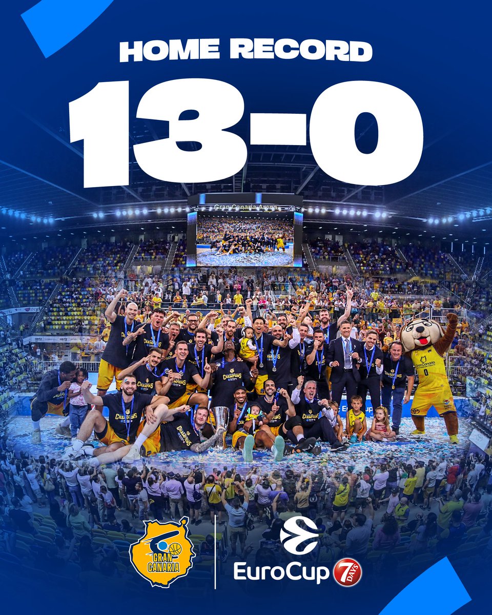 A 𝑷𝑬𝑹𝑭𝑬𝑪𝑻 year at home for the Champions <a href="/GranCanariaCB/">Dreamland Gran Canaria</a> 💪

#RoadToGreatness