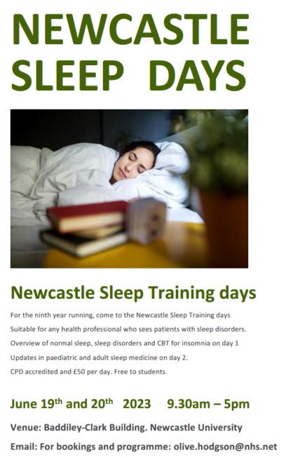 ESSTSleepTechs's tweet image. Upcoming sleep meeting in Newcastle, UK.