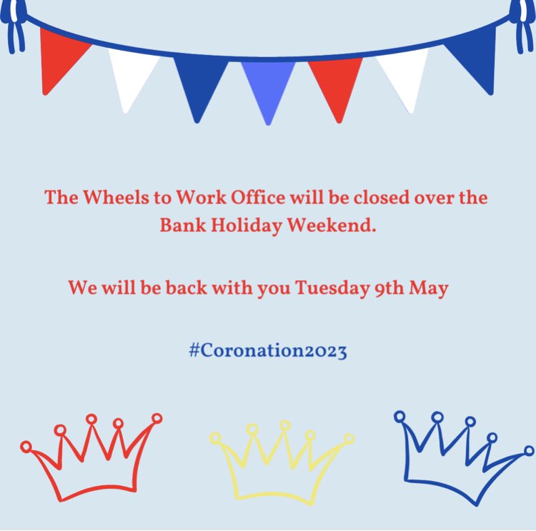 We’re looking forward to the #BankHolidayWeekend Enjoy the celebrations #Coronation2023 👑