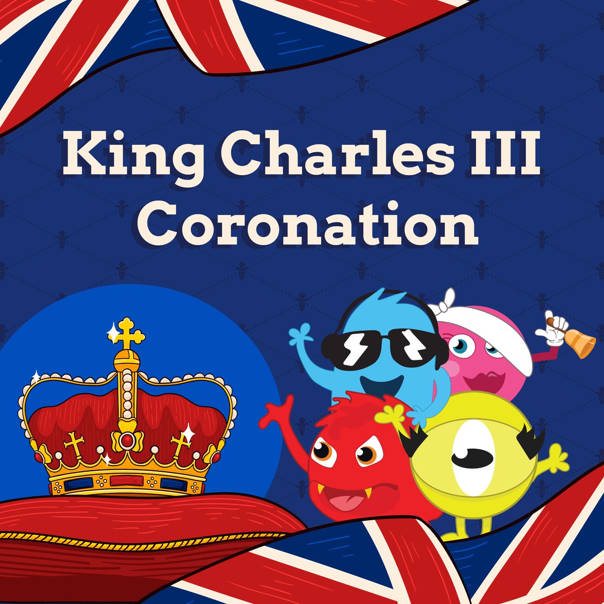 MonsterPhonics's tweet photo. Crown your Childs achievements today in celebration of #KingCharlesCoronation 👑 

#teachers and #parents use our activity pack - decorate bunting, your own crown or practice sounds with our #colourcoded word mats. 

Download and use here: https://t.co/13tmvsiO63 https://t.co/GTGXplVzyn