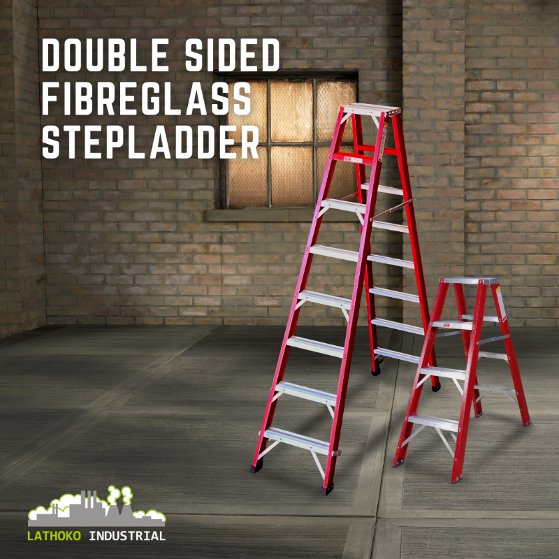 LathokoI's tweet photo. Made with non-conductive fibreglass &amp; aluminium steps on both sides, it's perfect for electrical applications. With a safe working load of 135kg's, it's a reliable choice. Available in 1.2m - 3.6m variants.
#FibreglassLadder #IndustrialStrength #NonConductive #Electricians