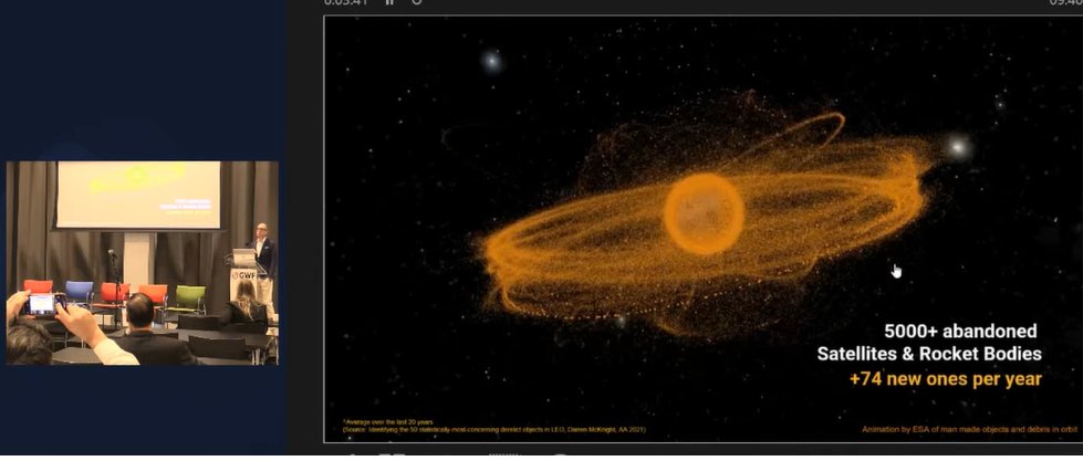 geospatialworld's tweet image. #GWF2023 | Kees Van Der Pols, @ClearspaceToday explains about 3 types of Space Debris: 
1. We can see &amp;amp; know their position
2. We know exist but we don’t know their position
3. We don’t see but we know can cause severe problems
#GWF #spacedebris #SpaceJunk #geospatial #Space