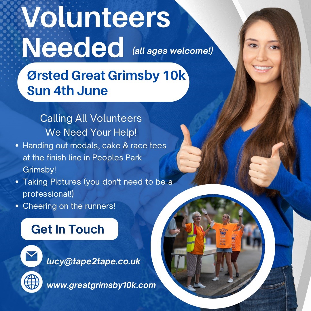 unicentregy's tweet photo. Looking for some experience for your CV? Why not volunteer some time and help out at the Grimsby 10k? https://t.co/pg6VOwy8c9