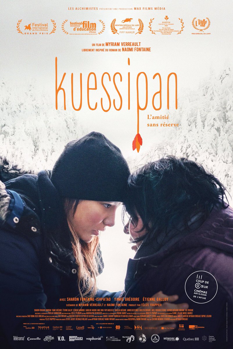 KarineMDonelle's tweet photo. Beaucoup aimé #Kuessipan de Myriam Verreault, portrait finement écrit de deux adolescentes innues. Un joli récit d’amitié et d’émancipation qui, à la lisière du documentaire, ouvre une fenêtre sur la vie dans les réserves autochtones. https://t.co/1hDG5l5u0j