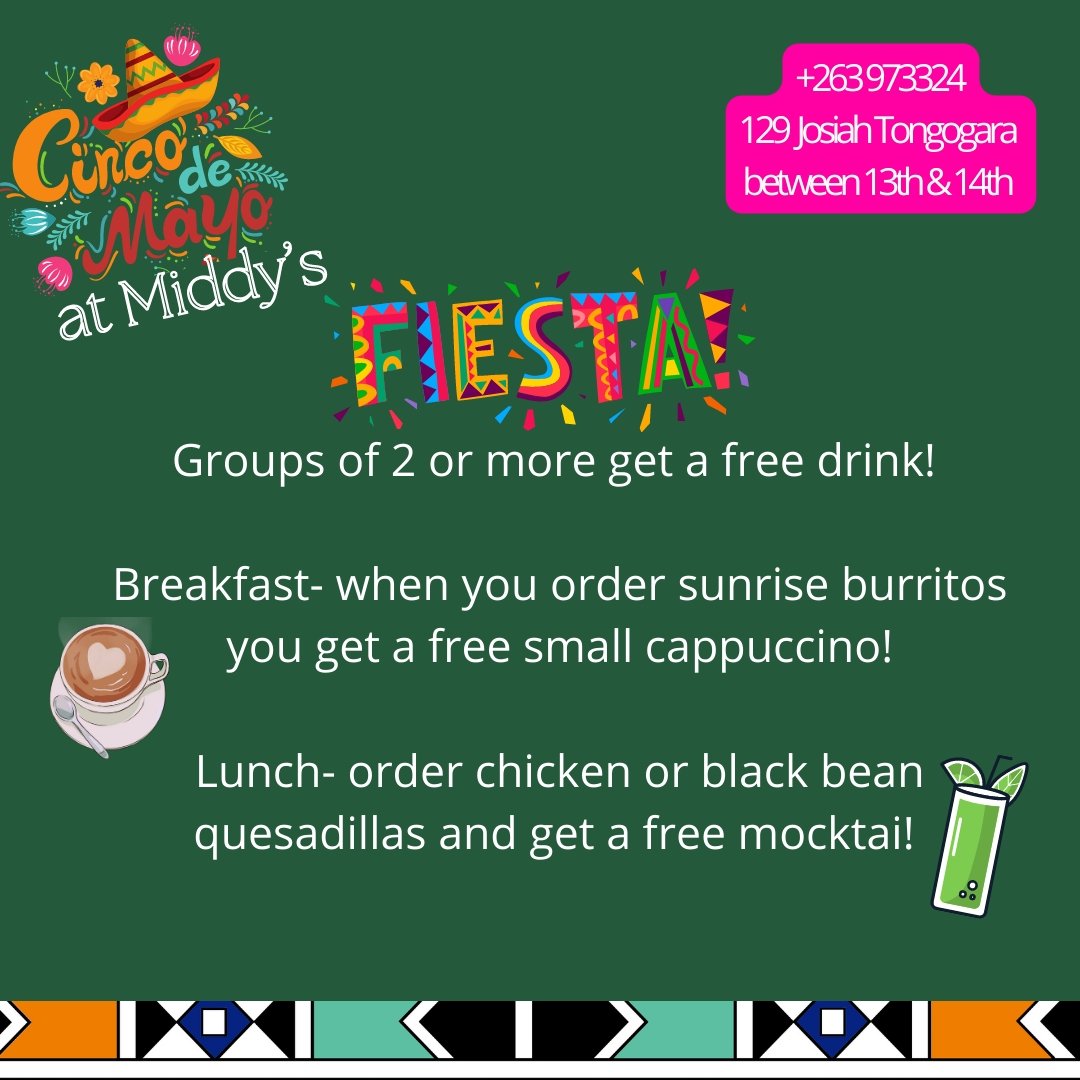 MiddysCoffee's tweet photo. #MiddysCoffeeShop #Bulawayo #Coffee #Maxican https://t.co/q48X6CFkGv