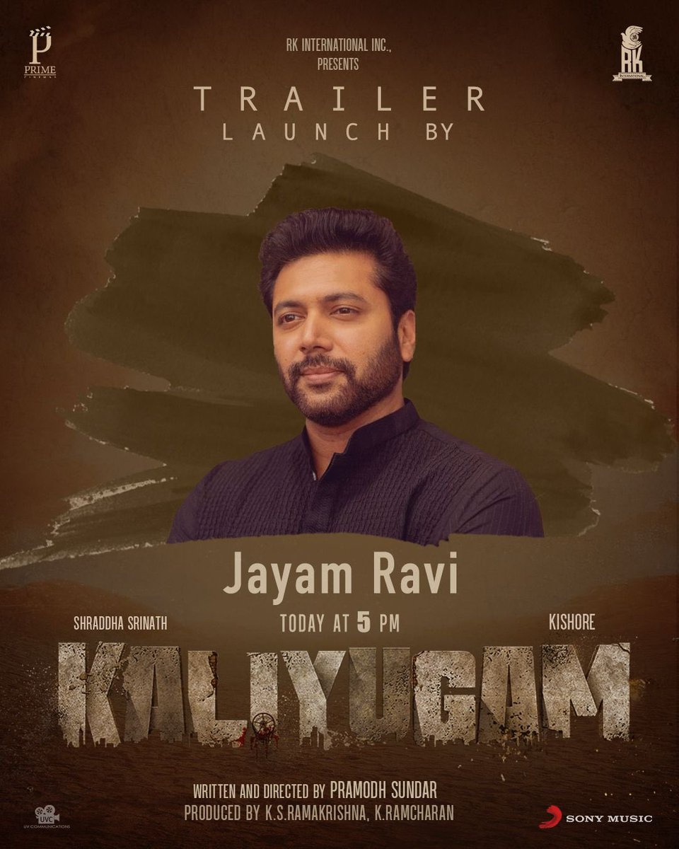 smosesrajkumar's tweet photo. All about today evening 🤩🤩🤩 #KaliyugamTrailer 5pm today @prastories @iniyansubramani https://t.co/ozTS8LlXUi