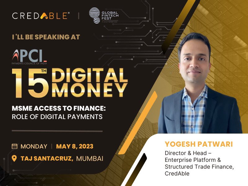 ✅Join us live at the 15th Digital Money  Summit by Payment Council of India while we talk on "MSME Access to Finance: The Role of Digital Payments."

#MSME #Payments #MSMEfinance